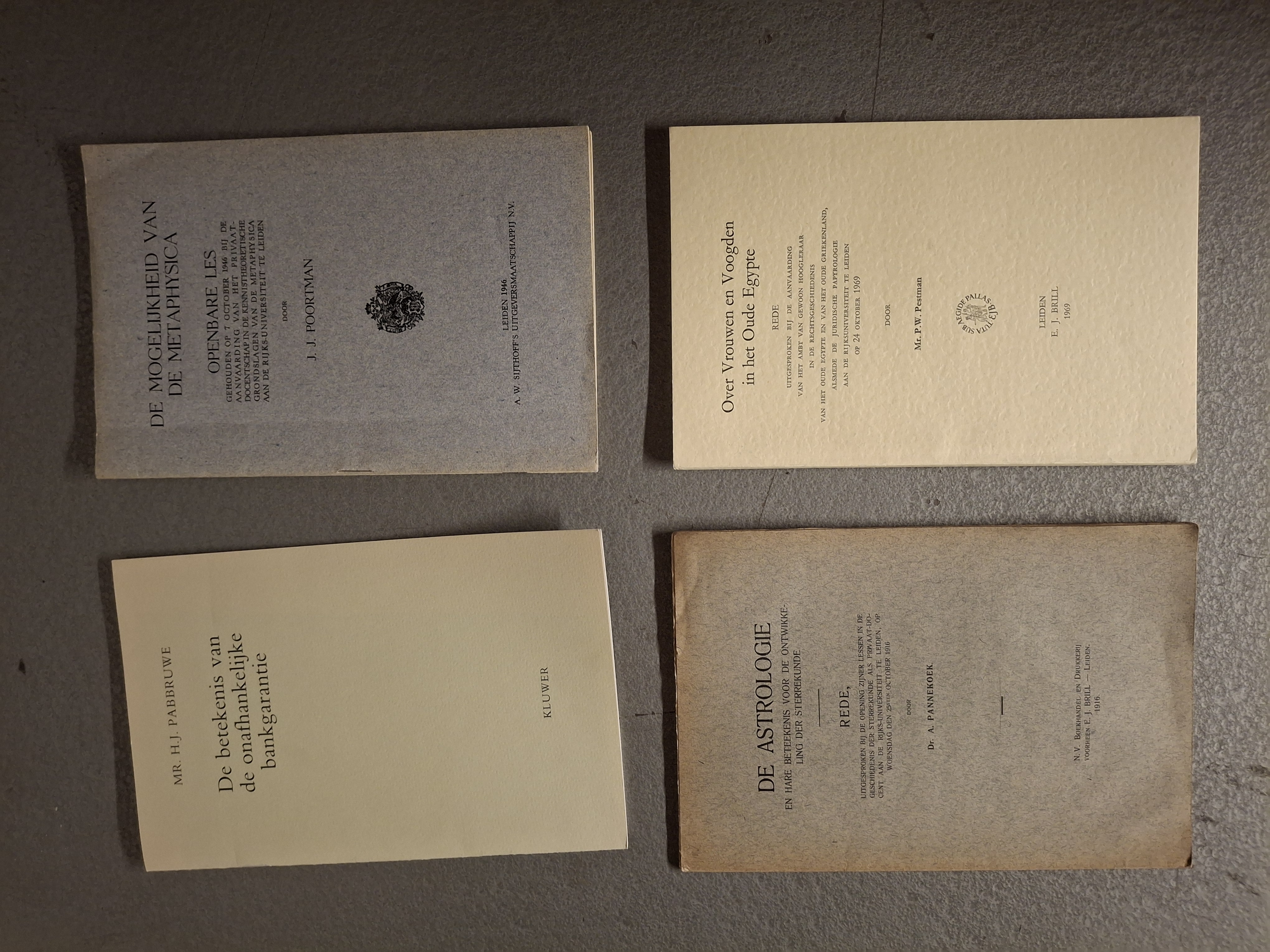 Collectie kleine publicaties betreffende Leidse hoogleraren