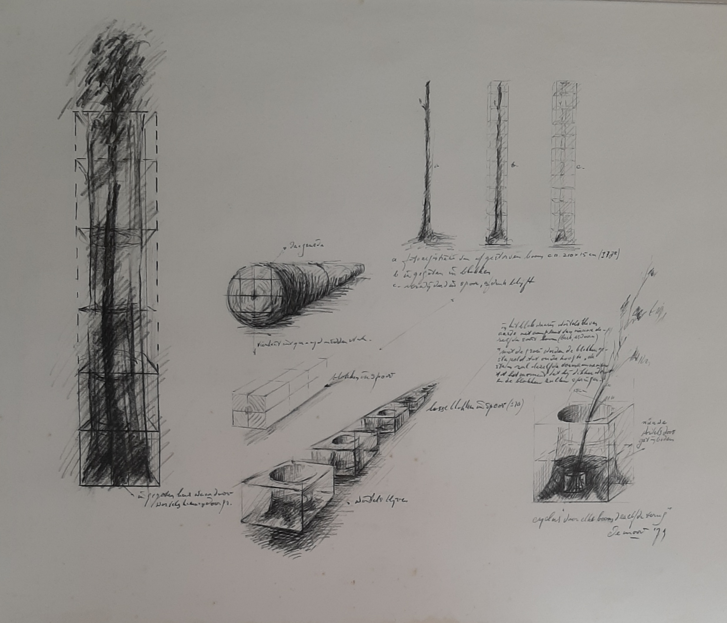 Moor de, Heppe – Ontwerptekening boom