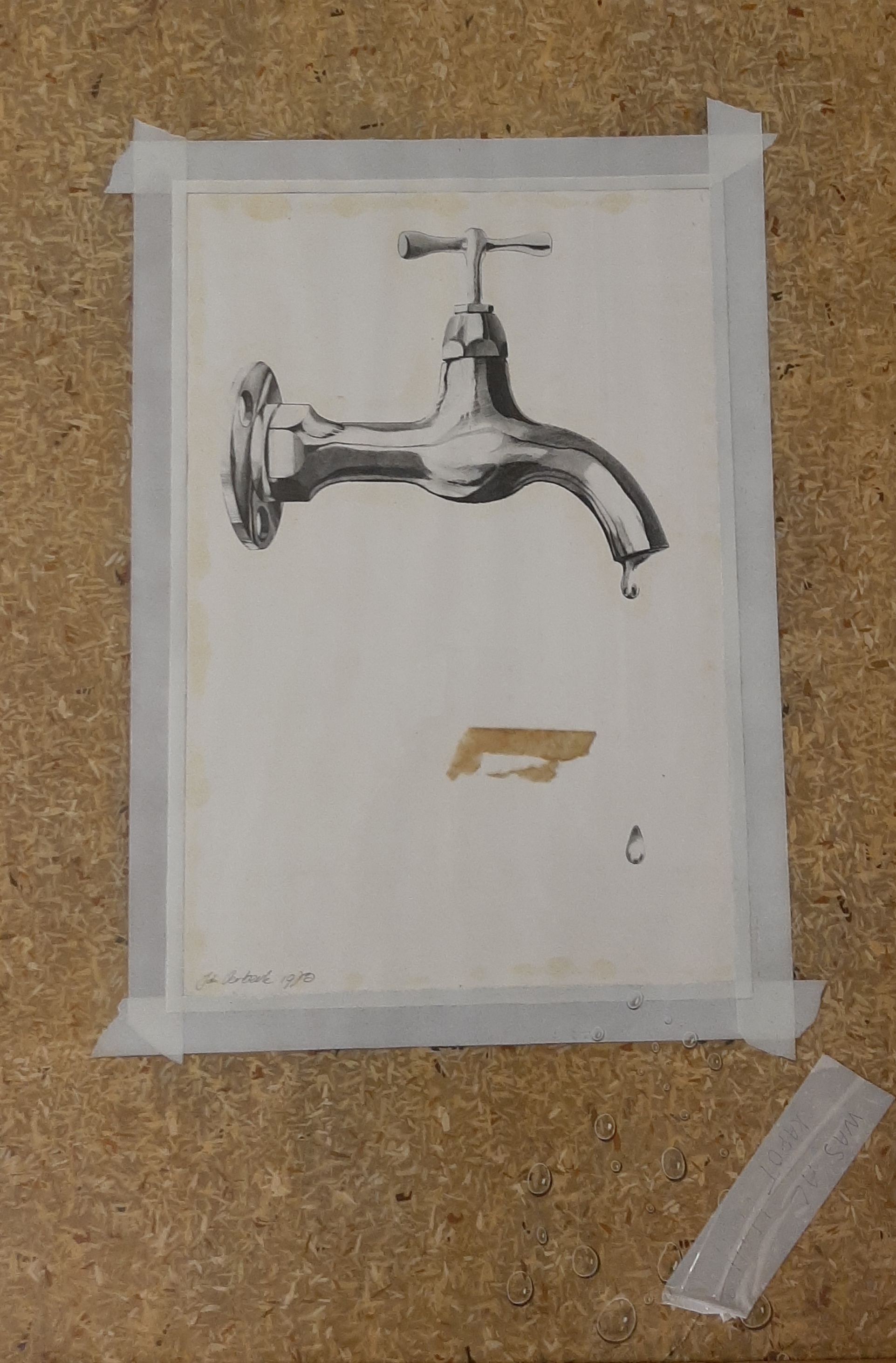 Verberk, John – Gouache van een tekening