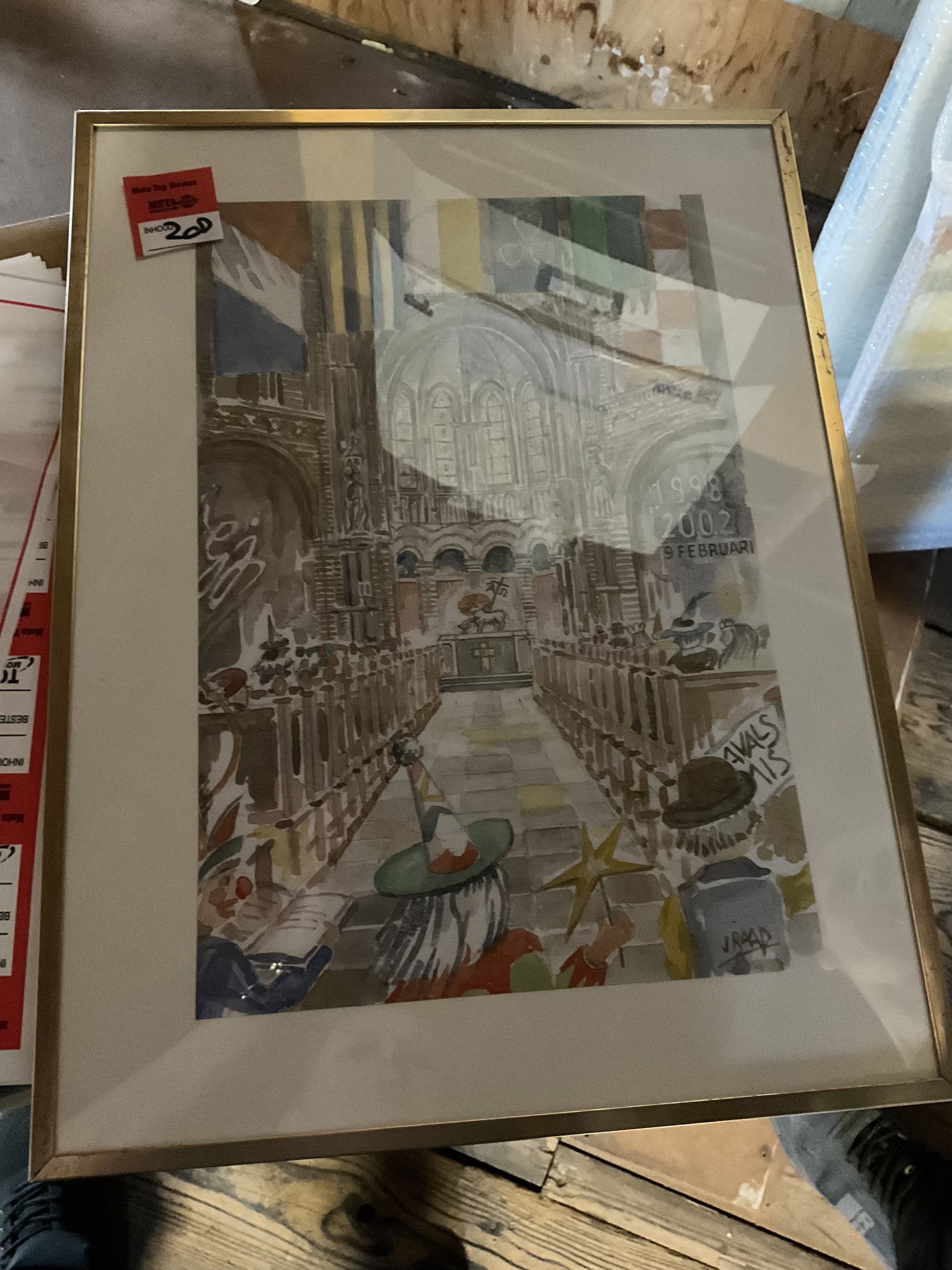 Onbekend, in archief vermeld als “J. Raap” – Kerkinterieur / Carnaval (553)