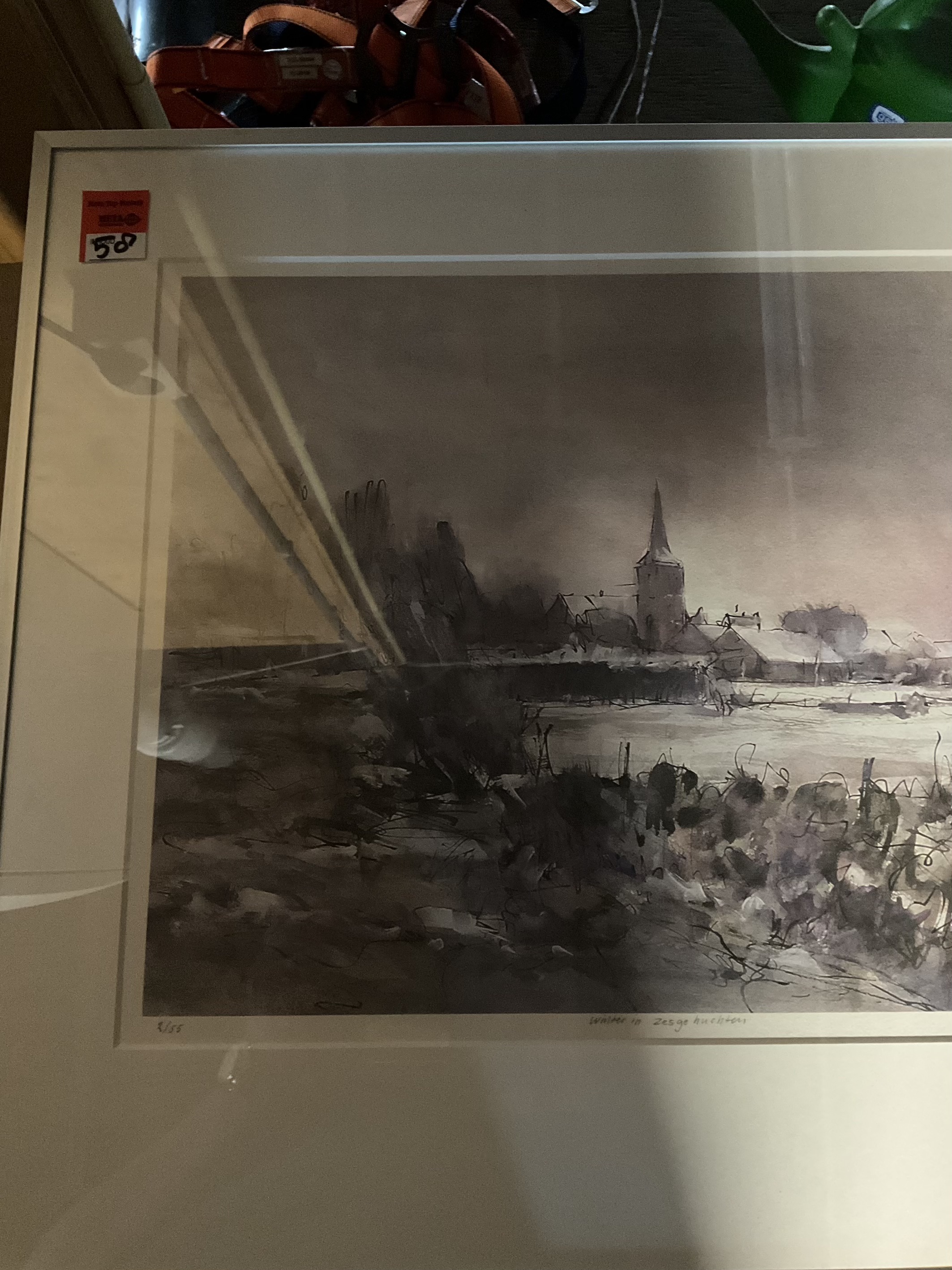 Frans Manders (1939) – Winter in Zesgehuchten (556)