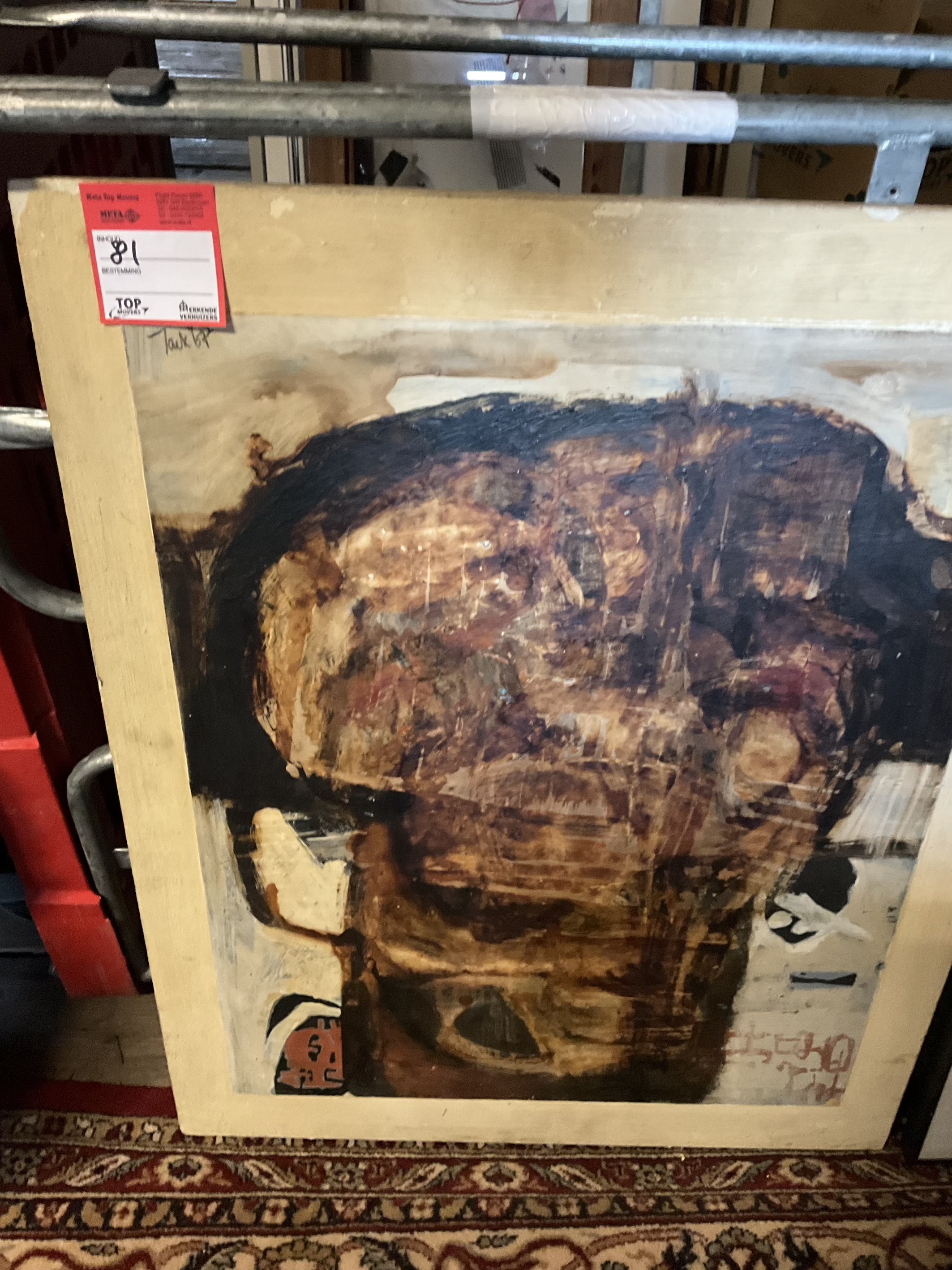 Jean-Pierre Tack (1941-2025) – Abstacte compositie bruin (40876)