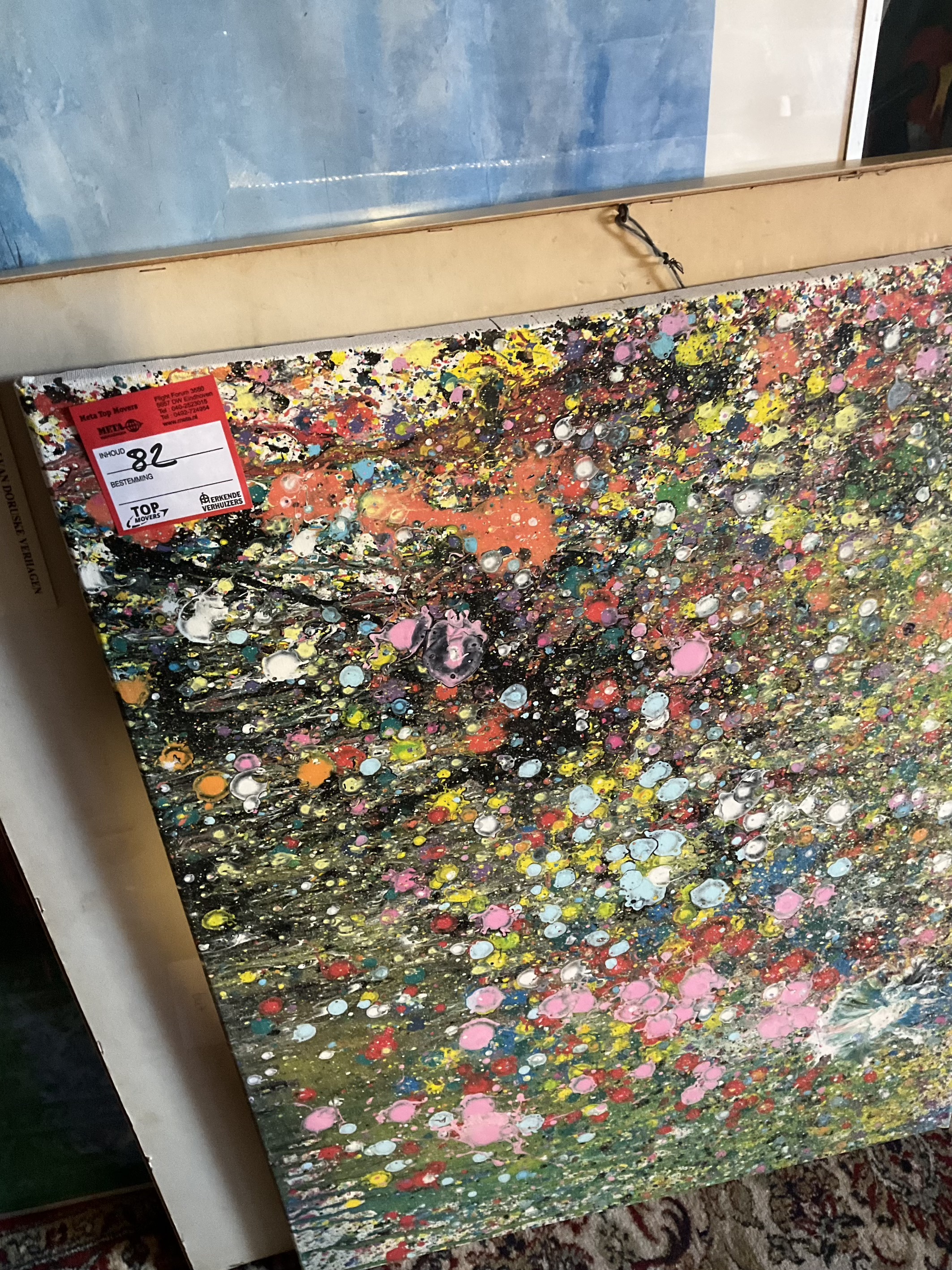 Onbekend / onleesbaar – Expressionistische voorstelling met stippen