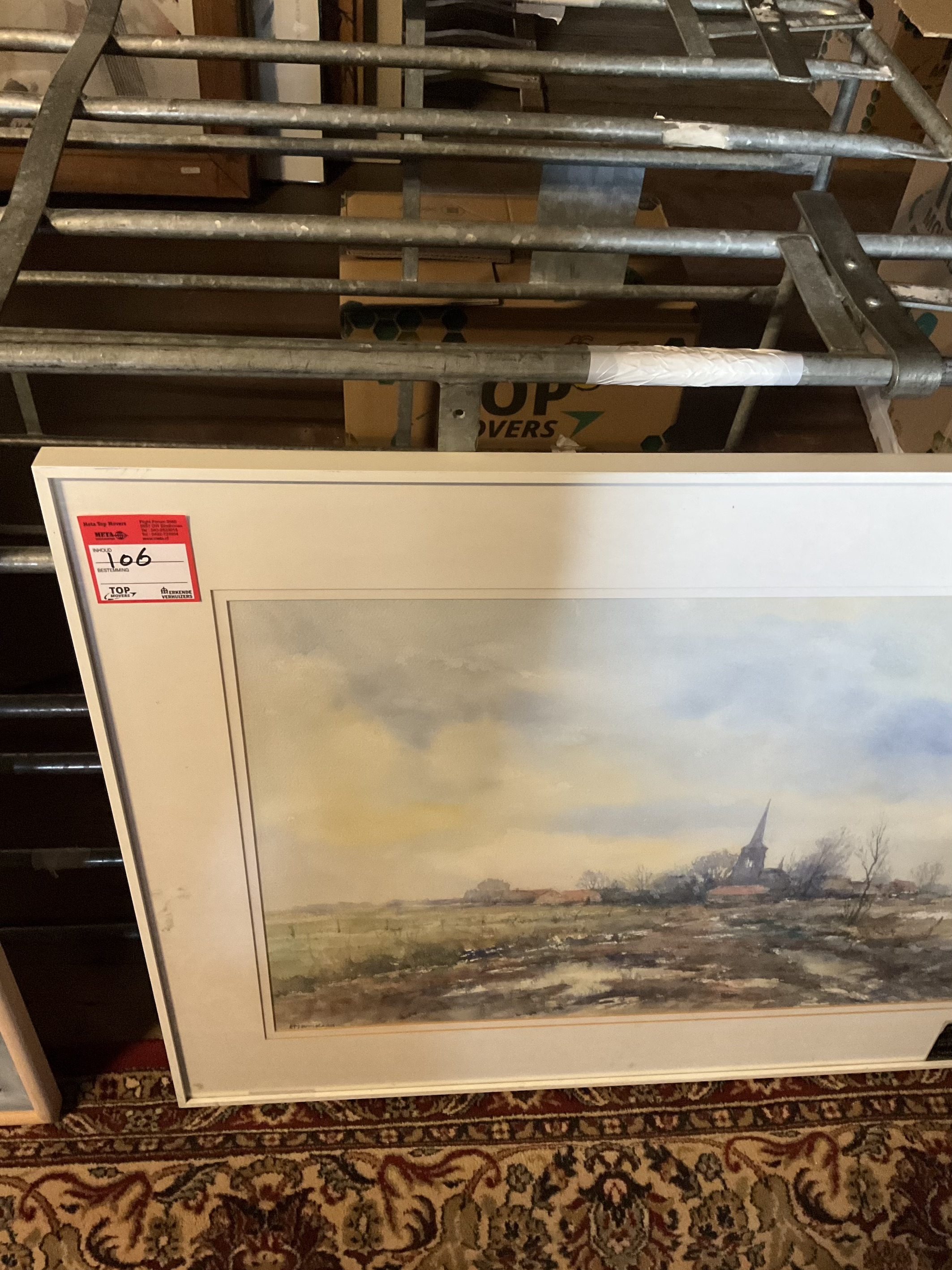 Onbekend / onleesbaar – Landschap met dorpsgezicht met kerktoren (bouwteam 5-11-187)