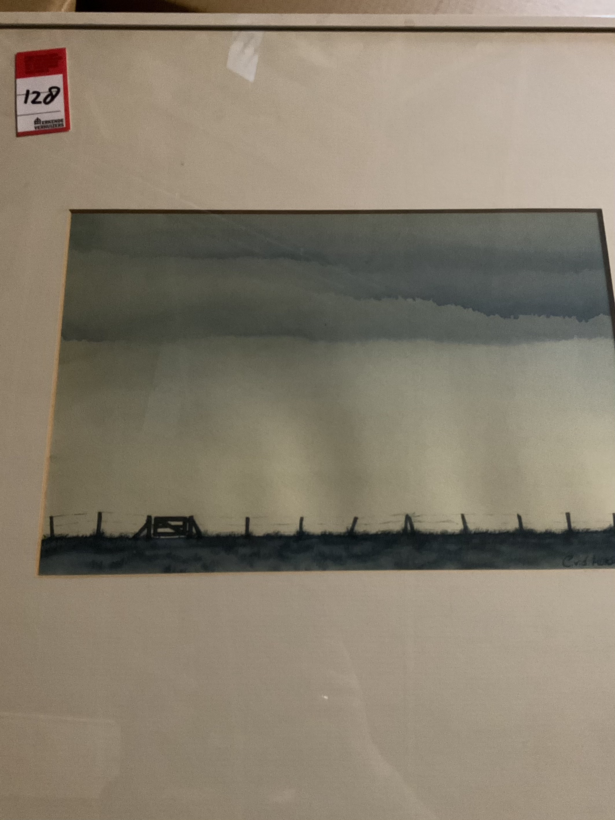 Claar van de Horst (1950) – Landschap met hek (6-2000-3)