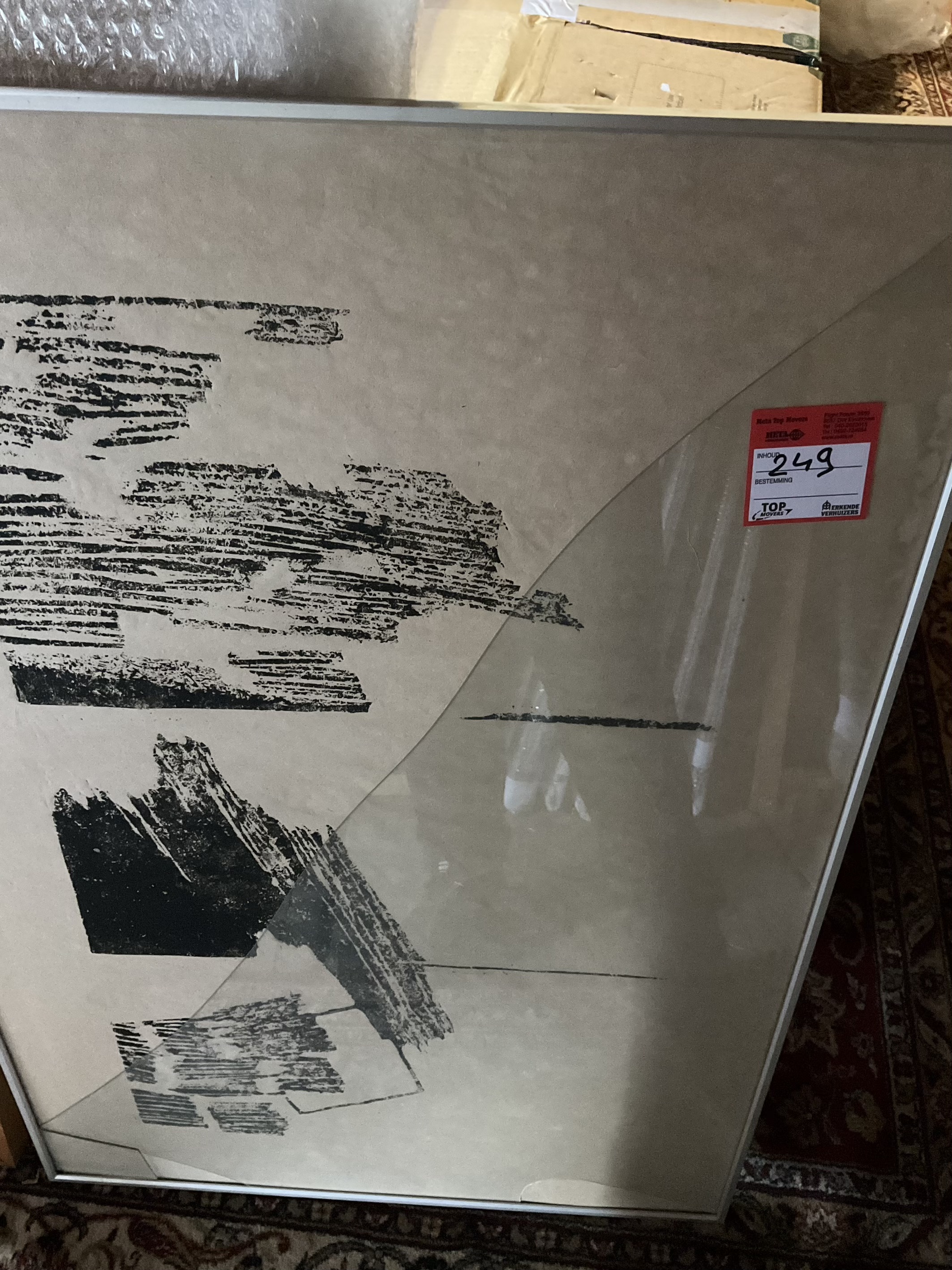 Onbekend / onleesbaar – Abstracte druk, zwart (6-2000-320)