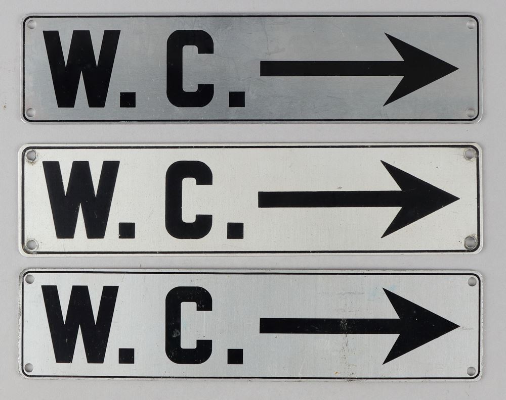 Drie informatieborden W.C.